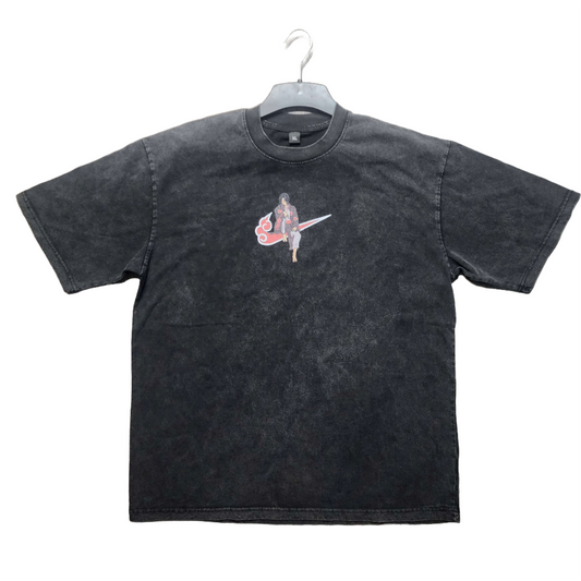 Naruto Itachi Vintage Acid Wash Black Heavyweight Shirt